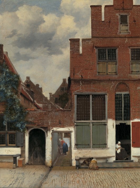 Aanzicht van Huizen in Delft, Bekend als 'Het Straatje', Johannes Vermeer, ca. 1658 bron RM.jpg